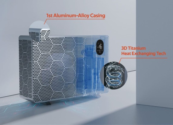 AXR20 impreoved titanium heat exchanger